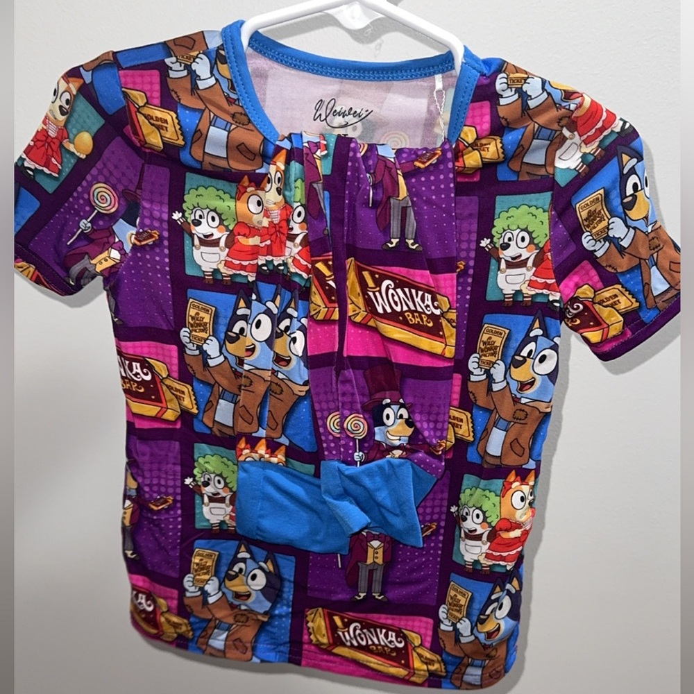 Wonka Bluey Purple Kids Top